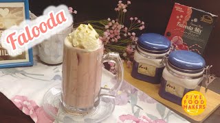 Falooda Recipe  Ready Mix Falooda Recipe  Five Food Makers [upl. by Maclaine342]