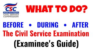 Civil Service Examination Guide  What to do BEFORE DURING and AFTER the examination [upl. by Ragouzis]