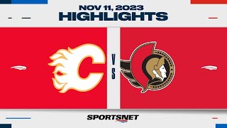 NHL Highlights  Flames vs Senators  November 11 2023 [upl. by Salem]