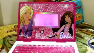 Oregon Scientific Toys  Barbie B Smart Learning Laptop Toy Review [upl. by Moreta91]