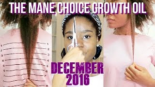 December 2016 Update The Mane Choice Growth Oil  Length Retention Journey [upl. by Nhguav]