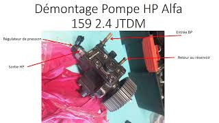 Démontage Remplacement Remontage Pompe Gasoil Haute Pression ALFA 159 24 JTDM [upl. by Roots]