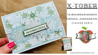 Stampin’Up Einfach einzigartig  wunderschöne Flocken  10Weihnachtskarte im XTober [upl. by Kera]