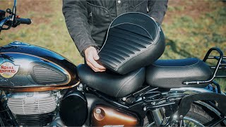 How To Install Touring Seats On A Royal Enfield Classic 350 [upl. by Idnac]