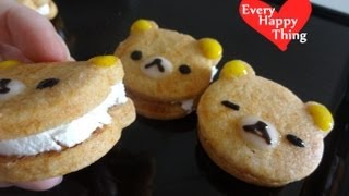 ´ー Rilakkuma Ice Cream Sandwiches ★リラックマ アイスクリームサンド No dairy cookies [upl. by Tloh273]