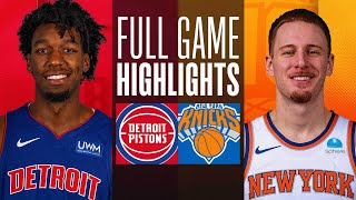 PISTONS at KNICKS  FULL GAME HIGHLIGHTS  March 25 2024 [upl. by Dorey]