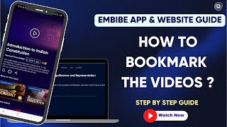 How to bookmark videos on the Embibe App  Embibe [upl. by Dixie]