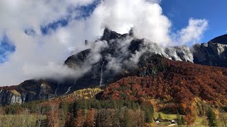 Samoëns  La Haute Savoie en automne vue du ciel 4K [upl. by Lesde]