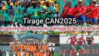 Tirage CAN 2025  Estce le meilleur tirage pour le Sénégal  La Gambie défie la Tunisie [upl. by Cul]