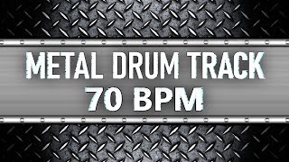 Powerful Slow Metal Drum Track 70 BPM HQ [upl. by Crespo]