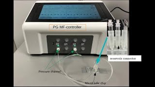 Microfluidic pressurebased flow controller operation demo [upl. by Kali]