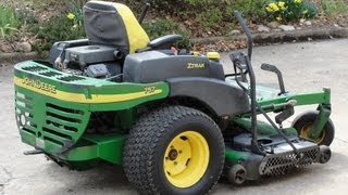 JOHN DEERE ZTRAC 757 60quot DECK KAWASAKI 25 HP  START UP WALK AROUND [upl. by Roxy]