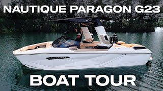 My Nautique Paragon G23 BOAT TOUR wake settings favorite features amp more [upl. by Blakeley]