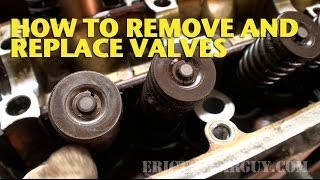 How To Remove and Replace Valves in a Cylinder Head EricTheCarGuy [upl. by Parent]