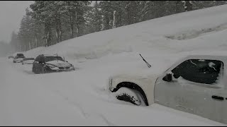 Californias Donner Pass Blizzard Chaos [upl. by Eelrefinnej]