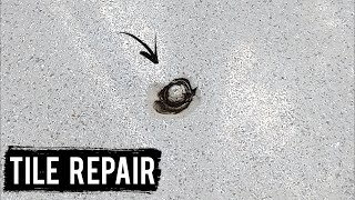 Quick Tile Repair DIY  How to Perfectly Fix Tile Damage at Home [upl. by Ynohtna]