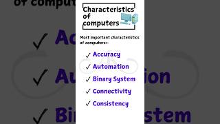 Characteristics of computer [upl. by Checani812]