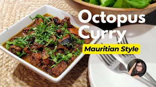 SUPER TASTY Octopus Curry Mauritian Style  A Treat For SeaFood Lovers  Curry Ourite Mauricien [upl. by Ramona]