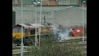 66057 exploding detonators at Saltley [upl. by Elyse]