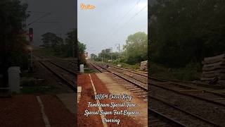 WDP4 Diesel King  Tambaram Special Fare Special Express crossing train trainspeed [upl. by Lehacim461]