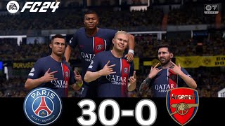 WHAT HAPPEN IF MESSI RONALDO MBAPPE NEYMAR PLAY TOGETHER ON PSG VS ARSENAL [upl. by Karon]