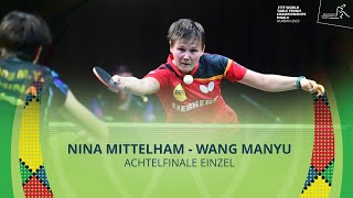 Nina Mittelham  Wang Manyu I Achtelfinale Einzel I WM 2023 in Durban [upl. by Fabriane89]