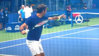 Roger Federer Slow Motion Forehand  Backhand Court Level View  ATP Tennis Slow Motion Technique [upl. by Sirk]