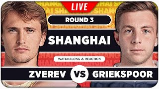 ZVEREV vs GRIEKSPOOR 🎉🎉 ATP Shanghai 2024 🎉🎉 LIVE Tennis Watchalong Stream [upl. by Zetana977]