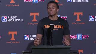 Vols DB Jakobe Thomas reacts to Arkansas loss previews Florida  Tennessee Football [upl. by Annawad]