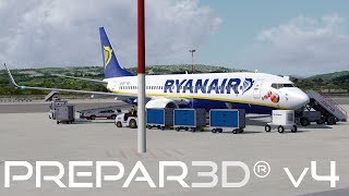 Prepar3D V42  Landing into Paphos Airport  LCPH  PMDG 737800NGX WL  P3D [upl. by Morganstein]