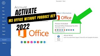 FREE MS OFFICE ACTIVATION TUTORIAL 2022 MS OFFICE 2010 2013 2016 2019 ALL FOR FREE  Rookie Koo [upl. by Delia]