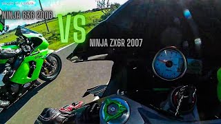 NINJA 636 2005 VS NINJA ZX6R 2007 [upl. by Auhsej764]