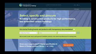 For AECOs Transparency Catalog v4 to accelerate high performance low embodied carbon construction [upl. by Yeltnerb]