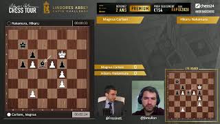 Lindores Abbey Rapid Challenge Carlsen vs NakamuraDemifinalejour 1 [upl. by Fotzsyzrk]