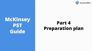 McKinsey PST  Preparation plan [upl. by Nesto]