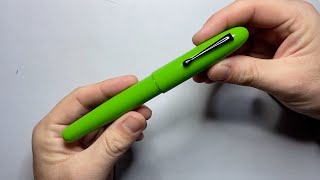 Vazir Round Top Sport Green Fountain Pen Review [upl. by Rawde529]