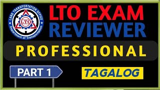 LTO Exam Reviewer 2023  Professional Drivers License Exam Reviewer  Tagalog Version Part 1 [upl. by Feune]