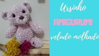 Fio veludo molhado para amigurumis [upl. by Landon]