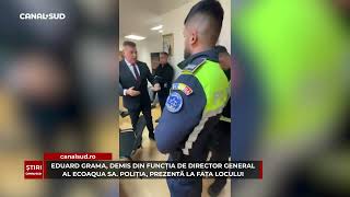 EDUARD GRAMA DEMIS DIN FUNCȚIA DE DIRECTOR GENERAL AL ECOAQUA SA POLIȚIA PREZENTĂ LA FAȚA LOCULUI [upl. by Cazzie109]