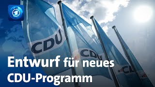 Entwurf für CDUGrundsatzprogramm vorgestellt [upl. by Shimberg]