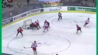 Japan  Denmark Icehockey own goal slow motion [upl. by Naras]