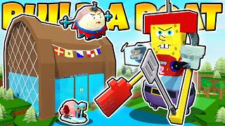 GIANT SPONGEBOB KILLER MECH Build a Boat [upl. by Hayyifas]