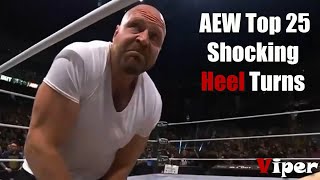 AEW Top 25 Shocking Heel Turns [upl. by Aicenaj]