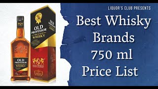 Best Whisky Brands 750ml  Maharashtra Price List [upl. by Isej]