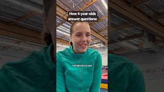 How 4yearolds answer questions gymnastics relatable clairbearskits [upl. by Kcim]