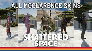 Starfield DLC Shattered Space  All Skins from McClarence Outfitters Mod Xbox amp PC w Timestamps [upl. by Naletak]