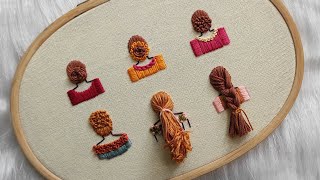 6 Easy Hair Embroidery Tutorial ❤️ Step by step tutorial for Beginners  Embroidery by Gossamer [upl. by Accem178]