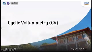 Kuliah doses tamu Cyclic Voltammetry CV [upl. by Werdma]