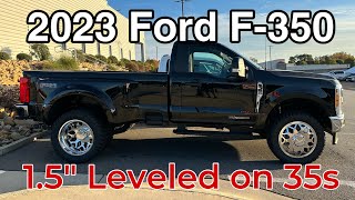 2023 Ford F350 Single Cab Dually 15” Leveled on 35s [upl. by Buchalter316]