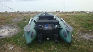 Транцевые колеса на ПВХ лодке Финальная установка  Transom wheels on PVC boat Final installation [upl. by Cahn]